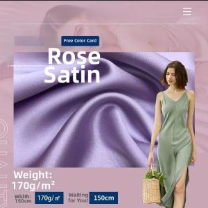 Shiny Soft Rose Satin Fabric
