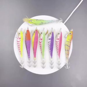 ShareShark | Mồi Câu Mực Giả Bằng Gỗ Thép Phát Sáng ShareShark 4 Chiếc Mồi Câu Chìm Dùng Cho Câu Biển Mồi Câu Phát Sáng