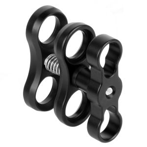 Butterfly Clip Diving Light Arm Tray Bracket 25mm Ball Head Clamp Extension Mount for GoPro Insta360 X5 Pocket 3 Tripod Adapter