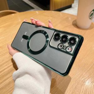 เคสเคลือบใสแบบหรูหราสำหรับ Samsung Galaxy S21 S22Ultra S23 S23Plus S23Ultra S22Plus S22 S21Ultra S21FE S21Plus เคสซิลิโคนใสแบบ S23ultra นิ่มเคส Samsung Galaxy พร้อมฟิล์มกระจกกล้องถ่ายรูปสำหรับ S22Ultra