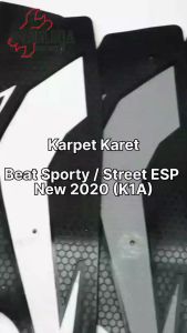 Karpet Karet Honda Beat LED New Sporty-Street-Deluxe 2020-2021-2022 Merah-Biru-Putih-Abu-Emas-Gold Pijakan Alas Kaki-Keset Motor