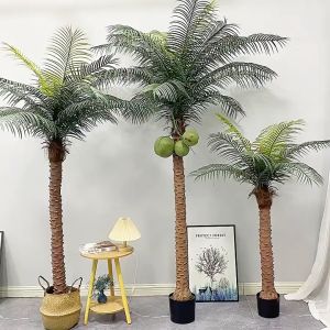 Cây chà là cau cảnh giả - Thân nhựa lõi thép - Cao 180cm - Cây giả hoa lụa Decor trang trí nhà cửa