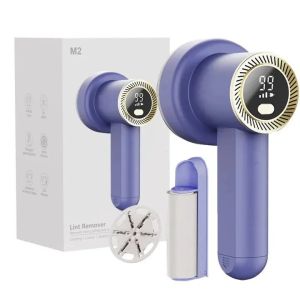 Electric Lint Remover Shaver with LED Digital Display Sweater Couch Fabric Pill Shaver for Sweater Couch Clothes Carpet