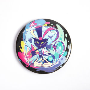 58mm Anime Helluva Boss Sallie May Ozzie Verosika Loona Fizz Cosplay COSTUME Badge Pin SPTE Tinplate Brooch﻿ Prop Xmas Gilf