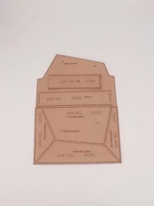 QJH | 1Set DIY Kraft Paper Mold Stencil Brown Paper Material Leather Craft Pattern Template for Hand Making Leather Messenger Bags