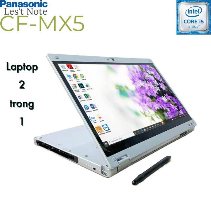 Laptop 2 trong 1 Panasonic CF-MX5 Core i5-6300U, 8gb ram, 256gb SSD, màn 12.5inch Full HD cảm ứng gập 360 độ, vỏ nhôm magie siêu bền