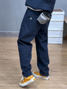 กางเกงปีนเขาฤดูหนาวแบบมีซิปสำหรับผู้หญิง กางเกงขายาวทรงหลวมสไตล์อเมริกัน ทรงเข้ารูป ผ้าฝ้ายโพลีเอสเตอร์ ป้องกันลม อบอุ่น กางเกงขายาวสำหรับเล่นสเก็ตบอร์ด