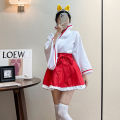 Demon Fox X Servant SS Anime Performance White Ghost Court Warlord Butterfly Homecoming Witch Kimono Cosplay Full Set Women's Clothing Plus Size. 