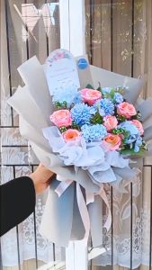 glaucous.craft Buket Pompom Mix Artificial Jumbo - Wisuda Ulang Tahun Lamaran