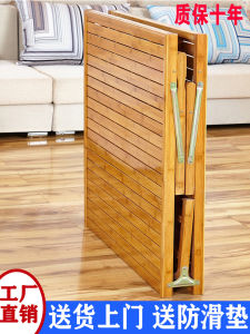 Foldable Bamboo Bed Single Person 1.2m Simple Design Home Use Hard Board Bed Economic Double Size for Small Houses And Nursing