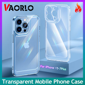 VAORLO Luxury Shockproof Clear Case Compatible with iPhone 15 Pro Max 14 13 12 11 Pro X XR XS Max 7 8 Plus Soft Acrylic Phone Case Clear Bumper
