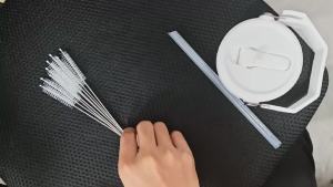 2-10Pcs Straw Cleaning Brush KitNylon Tube Brush with Stainless Steel HandleReusable for Baby Cup BottlesStrawsNarrow Tubes