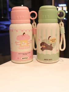 Cốc Nước Cách Nhiệt Bằng Thép Không Gỉ Dung Tích Lớn Dễ Thương Cho Bé Gái Cốc Hút Cốc Đi Học Cốc Nước Có Ống Hút Cốc Cách Nhiệt