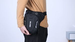 Motorcycle Bag Motorcycle Drop Leg Side Bag Motorbike Hip Bum Pack Bag for Hiking Climbing Cycling Fishing Riding Travel