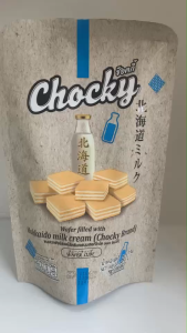 ขนมเวเฟอร์ ครีมรสนมฮอกไกโด ตราช๊อคกี้