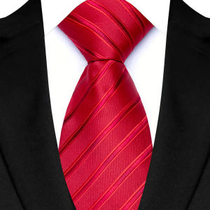 Cà Vạt Nam Cổ Điển Chất Liệu Polyester Rộng 8cm Màu Đỏ Họa Tiết Jacquard Kẻ Sọc Kẻ Ô Vuông Paisley Phụ Kiện Trang Trọng Cho Đám Cưới Dành Cho Người Lớn