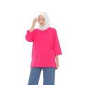 Kaos Wanita Oversized Lengan 7/8 LD 130 hijab Jumbo basic korean stlye  ukuran M,L,XL,XXL Baju Basic oversize katun combed 24s TEBALL. 
