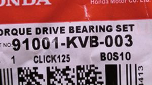 Torque Drive Bearing Set CLICK 125 91001-KVB-003