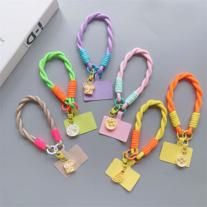 Zeallion Summer Cute Short Phone Wrist Strap Anti-lost Lanyard Chain with Cartoon Hanging Rope Accessory
