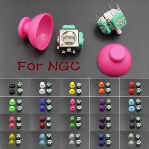 4 in 1 Left And Right 3D Analog Joystick +Thumbcap Buttons For NGC/GC Controller Repair Replacement Parts