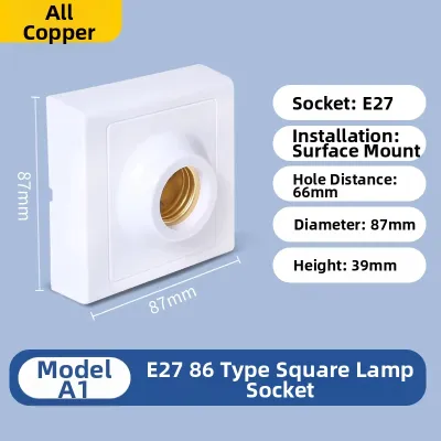 MEIDENGFEN | Copper and Ceramic E27 Lamp Holder 86-Type