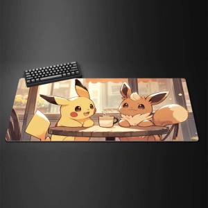 Bandai | Pokemon Anime Large Gaming Mouse Pad Rubber Keyboard Desk Mat With 2MM Stitched Edge For PC Laptop