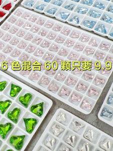 Nail Beauty Rhinestone Ornaments Juoluo Manicure Jewelry Genuine Goods Big Diamond Pile Rhinestone Nail Crystal Heart Diamond K9 Huazi Diamond