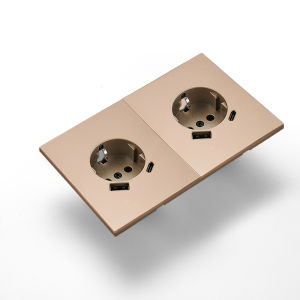 Skin Sensation USB A+C Embedded Skin Feel Paint Rocker Switch Power Sockets Wall Socket Button Light Switch Integrated Panel