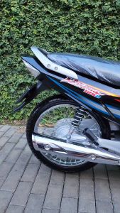 STRIPING STICKER LES LIS POLET honda karisma 125D 2003 hitam silver full list body standar Mahkota Stiker