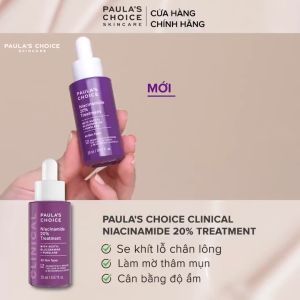 Serum se khít lỗ chân lông Paulas Choice Clinical Niacinamide 20% Treatment của Mỹ hộp 20ml