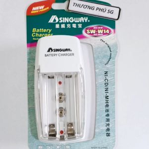 Bộ sạc Pin Supper Charger cho Pin loại  AA / AAA / 9V (Khay 2 Viên AA 1 Viên 9V)