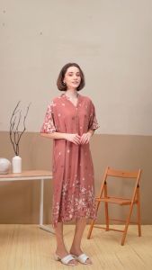 Oriana Homewear Maxi Dress Hamil Rayon Mahika Series | Daster Bumil Busui Kekinian
