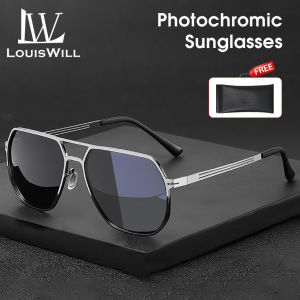 Louiswill photochromic Kính râm Nam Kính râm thời trang Kính mát phân cực UV400 kính mát sắc thái giản dị cho người đàn ông photochromic tự động thay đổi màu sắc Kính mát kính lái xe Kính mát cho nam giới
