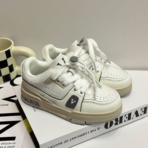 รองเท้าผ้าใบเด็กผู้ชายหนังแท้ 2025 ฤดูใบไม้ผลิและฤดูใบไม้ร่วง รองเท้าผ้าใบสีขาวสำหรับเด็กผู้หญิงแบบลำลอง รองเท้ากีฬาสำหรับเด็กวัยกลางคนและโต