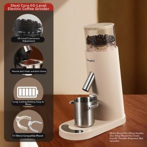 MONGDIO | Electric Coffee Grinder for Espresso Brewing Professional CNC Coffee Grinding Tool
