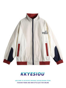 Kkyesiou American Retro Phong Cách Đường Phố Cổ Đứng Áo Khoác Dành Cho Nam Và Nữ Chức Năng Thể Thao Cặp Đôi Áo Khoác Giải Trí Đường Phố Cao Cấp