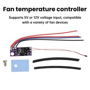 diymore | DC 5V/12V PWM Dimming Module 1.2A 2/3 Wire Fan Temperature Controller Routing CPU Heat Sink Micro Automatic Speed Regulation