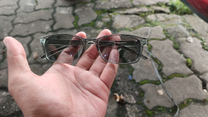 SPHER 3008GY - Kacamata Minus Lensa Warna Hitam Model Kotak Bahan Full Plastik Kokoh Castem Ukuran Sesuai Resep Maksimal -8 Cylinder -2