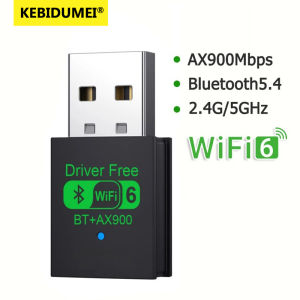 kebidumei | 900Mbps WiFi6 USB Wireless Network Card 2.4G/5GHz Bluetooth 5.4 Adapter Driver-Free 150M BT4.2 Wireless Adapter for PC Laptop