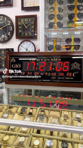 Đồng hồ LED LỊCH VẠN NIÊN khung gỗ TRỌNG TÍN MH8039 size 72x5x30cm đẹp sang trọng