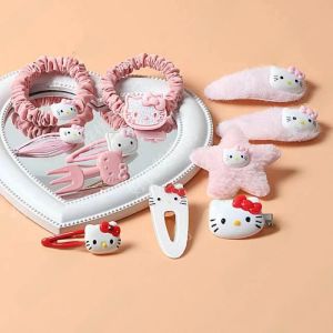 Kẹp Tóc Hello Kitty Dễ Thương 11 Món Phụ Kiện Tóc Dễ Thương Cho Bé Gái Kẹp Tóc KT Mèo Tai Thỏ Màu Hồng Phụ Kiện Tóc Bên Hông