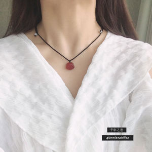 Crystal Pendant Necklace for Women with Sweet Simple Design Natural Crystal Semi-Precious Stone Bear Piglet Small Animal Patterns