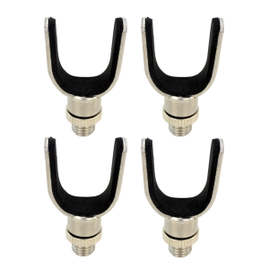 Hirisi 2/3/4Pcs Carp Fishing Stainless Steel Rod Pod Rest Head U-Shaped Rod Holder for Bank Stick Buzz Bar Terminal Tackle AC142