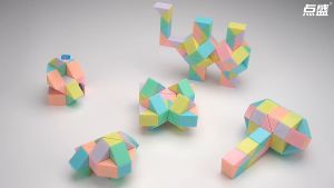 Mamakiddo Rainbow Magic Ruler 24/36/48/72 PCS Twist 3D Puzzle Children Puzzle Educational Toys High-quality 3D Cube Folding Magic Ruler Toys For Boys And Kids Gift For Child - 6401