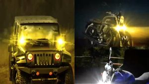 2pcs Motorcycle Headlight White Yellow 2.5 inch LED Spot Light Driving Lamp Dual Color Owl Headlamp 12V-20V for Car ATV