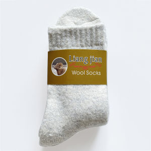 Tất Len Nam 1 Đôi Dày Ấm Áp Mùa Đông Đi Giày Đi Tuyết Tất Ngoài Trời Chống Lạnh Chống Sương Giá Thường Ngày Giữa Ống Polyester Elastane