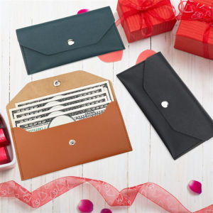 Pure Color PU Leather Business Card Holder Large Currency Wallet Card Case Envelope Holder Soft Surface Spring 2023