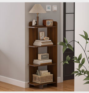 SUNNY 3 Color Wooden Book Shelf Corner Book Rack Multi-Layer Corner Storage Rack For Living Room