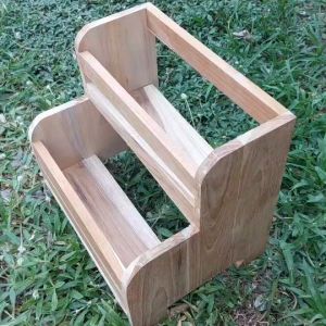 ชั้นวางของ ชั้นวางของไม้สัก ชันวางของมินิมอล ขนาด ก20 ย26 ส25 cm