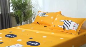 ผ้าปูที่นอน สีน้ำเงิน Da1/1-08 รัดมูมู ขนาด 3.5/5/6 บรรเทา (ยังไม่รวมปลอกหมอน)